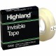 Highland 1/2"W Matte-finish Invisible Tape - 36 yd Length x 0.50" Width - 1" Core - For Mending, Splicing, Holding - 1 / Roll - 