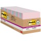 Post-it Super Sticky Notes Cabinet Pack - Wanderlust Pastels Color Collection - 1680 - 3" x 3" - Square - 70 Sheets per Pad - Un