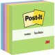 Post-it Notes - Floral Fantasy Color Collection - 500 - 3" x 3" - Square - 100 Sheets per Pad - Unruled - Limeade, Blue Paradise