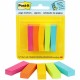 Post-it Page Markers - 1/2"W - 100 - 1/2" x 2" - Rectangle - Unruled - Bright Assorted - Paper - Removable, Self-adhesive - 500 