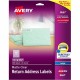 Avery Easy Peel Inkjet Printer Mailing Labels - 1/2" Width x 1 3/4" Length - Permanent Adhesive - Rectangle - Inkjet - Clear - F