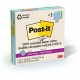 Post-it Super Sticky Adhesive Note - 210 - 4" x 4" - Square - 70 Sheets per Pad - Ruled - Assorted Oasis - Removable, Reposition