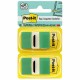 Post-it Green Flag Value Pack - 600 x Green - 1" x 1 3/4" - Rectangle - Unruled - Green - Removable, Writable - 12 / Box