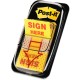 Post-it Message Flag Value Pack - 600 - 1" x 1 3/4" - Rectangle, Arrow - Unruled - "SIGN HERE" - Yellow - Removable - 12 / Box