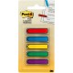 Post-it Arrow Flags in On-the-Go Dispenser - Bright Colors - 20 x Blue, 20 x Green, 20 x Purple, 20 x Red, 20 x Yellow - 1/2" x 