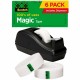 Scotch 3/4"W Magic Tape - 27.78 yd Length x 0.75" Width - 1" Core - Dispenser Included - Desktop Dispenser - Split Resistant, Te