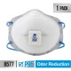 3M Advanced Filter Relief Respirator - Particulate, Odor Protection - White - Adjustable Nose Clip, Braided Headband, Exhalation