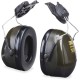 Peltor Optime Earmuff Cap-Mount Headset - Noise Protection - Foam, ABS Plastic, ABS Plastic - Black - Comfortable, Noise Reducti