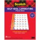 Scotch Self-Seal Laminating Pouches - Sheet Size Supported: Letter - Laminating Pouch/Sheet Size: 9" Width x 11.50" Length x 9.5