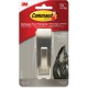 Command Large Modern Reflections Hook - 5 lb (2.27 kg) Capacity - for Painted Surface, Wood, Tile - Metal - Brushed Nickel - 1 /
