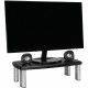 3M Adjustable Monitor Riser Stand - Up to 17" Screen Support - 40 lb Load Capacity - 6" Height x 18.5" Width x 10" Depth - Black