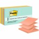 Post-it Dispenser Notes - 1200 - 3" x 3" - Square - 100 Sheets per Pad - Unruled - Fresh Mint, Aqua Splash, Sunnyside, Papaya Fi