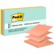 Post-it Dispenser Notes - 600 - 3" x 3" - Square - 100 Sheets per Pad - Unruled - Green, Pink, Yellow - Paper - Pop-up, Self-adh