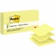 Post-it Dispenser Notes - 600 - 3" x 3" - Square - 100 Sheets per Pad - Ruled - Yellow - Paper - Pop-up, Fanfold, Refillable - 6