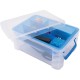 Advantus Super Stacker Divided Supply Box - External Dimensions: 14.3" Length x 10.3" Width x 6.5" Height - Lid Lock Closure - S