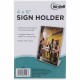 Golite nu-dell Freestanding Sign Holder - 1 Each - 4" Width x 6" Height - Rectangular Shape - Award, Certificate, Photo - Plasti