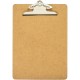 Officemate Recycled Hardboard Clipboard - 1" Clip Capacity - 9" x 12 1/2" - Clamp - Hardboard - Brown - 1 Each