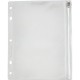 Oxford Zipper Binder Pockets - 10 1/2" x 8" Sheet - Ring Binder - Rectangular - Clear, White - Poly - 1 Each