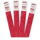 Advantus Tyvek Wristbands - 3/4" Width x 9 3/4" Length - Rectangle - Red - Tyvek - 500 / Pack - Tear Resistant, Adhesive Closure