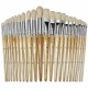 Creativity Street Preschool Brush Set - 24 Brush(es) Wood - Nickel Plated Ferrule