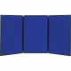 Quartet Show-It! 3-sided Display System - 36" Height x 72" Width - Gray Fabric, Blue Surface - Dual Sided, Lightweight, Resilien