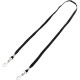 Advantus Face Mask Lanyard - 10 / Pack - Adjustable - J-Hook Attachment - 30" Length - Black