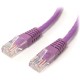 StarTech.com 6 ft Purple Molded Cat5e UTP Patch Cable - Make Fast Ethernet network connections using this high quality Cat5e Cab