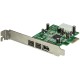 StarTech.com 3 Port 2b 1a 1394 PCI Express FireWire Card - Add 2 native FireWire 800 ports to your computer through a PCI Expres