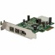 StarTech.com 3 Port 2b 1a LP 1394 PCI Express FireWire Card - Add 2 native FireWire 800 ports to your low profile/small form fac