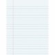 Pacon Wide Ruled Filler Paper - 100 Sheets - Wide Ruled - 0.38" Ruled - Red Margin - 3 Hole(s) - 8" x 10 1/2" - White Paper - Sm
