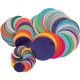 Spectra Art Tissue Deluxe Bleeding Circles - Paint - 2250 Piece(s) x 4"Diameter - 1 Bag - Cerise, National Blue, Chinese Red, Sp