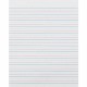 Zaner-Bloser Pacon Broken Midline Sulphite Paper - 500 Sheets - 0.50" Ruled - 8" x 10 1/2" - White Paper - 500 / Ream