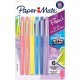 Paper Mate Flair Medium Point Pens - Medium Pen Point - Yellow, Sky Blue, Lilac, Blueberry Bubble Gum, Papaya, Guava Water Based