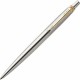 Parker Jotter Steel Gel Golden Finish Trim Ballpoint Pen - Bold Pen Point - 0.7 mm Pen Point Size - Conical Pen Point Style - Re