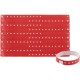Advantus Colored Vinyl Wristbands - 100 / Pack - Adjustable - 0" Height x 0.6" Width x 9.8" Length - Red - Vinyl