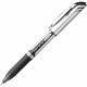 EnerGel EnerGel Deluxe Liquid Gel Pen - Medium Pen Point - 0.7 mm Pen Point Size - Refillable - Black Gel-based Ink - Silver Bar
