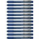 Pentel Rubber Grip Clic Eraser - Blue - Pen - Refillable - 12 / Box - Retractable, Latex-free Grip, Pocket Clip, Ghost Resistant