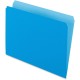 Pendaflex Letter Recycled Top Tab File Folder - 8 1/2" x 11" - Blue - 30% Recycled - 100 / Box