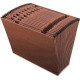 Pendaflex Letter Recycled Expanding File - 8 1/2" x 11" - 21 Pocket(s) - Red Fiber - Red Fiber - 100% Recycled - 1 Each