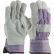 PIP ProtectiveLeather Palm Work Gloves - Large Size - Gunn-cut - White - Comfortable, Durable, Wear Resistant, Breathable, Flexi