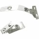 SICURIX ID Strap Clip Adapter - for Badge - Pre-punched - 25 / Pack - Clear - Vinyl