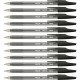Pilot Better BP-S Ball Stick Pens - Fine Pen Point - 0.7 mm Pen Point Size - Refillable - Black - Crystal, Clear Barrel - Stainl
