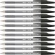 Pilot Better BP-S Ball Stick Pens - Medium Pen Point - 1 mm Pen Point Size - Refillable - Black - Crystal, Clear Barrel - Stainl