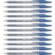 Pilot Better BP-S Ball Stick Pens - Medium Pen Point - 1 mm Pen Point Size - Refillable - Blue - Crystal, Clear Barrel - Stainle