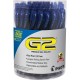 G2 Retractable Gel Ink Pens with Blue Ink - Fine, Medium Pen Point - 0.7 mm Pen Point Size - Refillable - Retractable - Blue - G