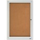 Quartet Enclosed Cork Bulletin Board for Outdoor Use - 36" Height x 24" Width - Brown Cork Surface - Hinged, Wear Resistant, Tea