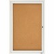 Quartet Enclosed Bulletin Board for Indoor Use - 36" Height x 24" Width - Brown Natural Cork Surface - Hinged, Self-healing, Sha