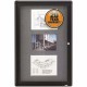 Quartet Enclosed Bulletin Board - 36" Height x 24" Width - Gray Fabric Surface - Hinged, Durable, Shatter Proof, Self-healing - 