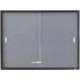 Quartet Enclosed Bulletin Board - 36" Height x 48" Width - Gray Fabric Surface - Self-healing - Graphite Frame - 1 Each