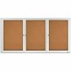 Quartet Enclosed Bulletin Board for Indoor Use - 48" Height x 72" Width - Brown Natural Cork Surface - Hinged, Self-healing, Sha
